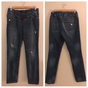 Old Navy Distressed Maternity Jeans W/Real Pockets